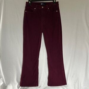 GAP Burgundy Corduroy Flare Pants